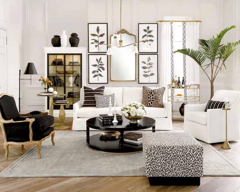 animal print living room