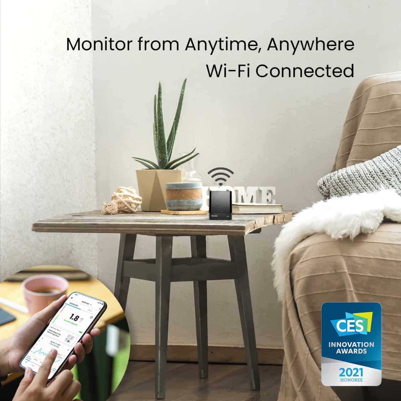 The EcoQube: Passive Radon System to Detect Dangerous Levels of Radon In Your Home 2 ecoqube monitor from anywhere