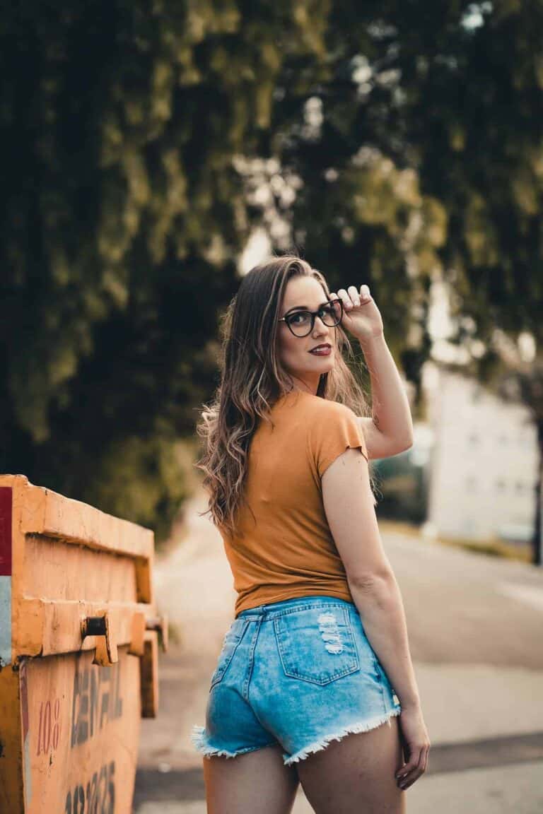 woman wearing glasses