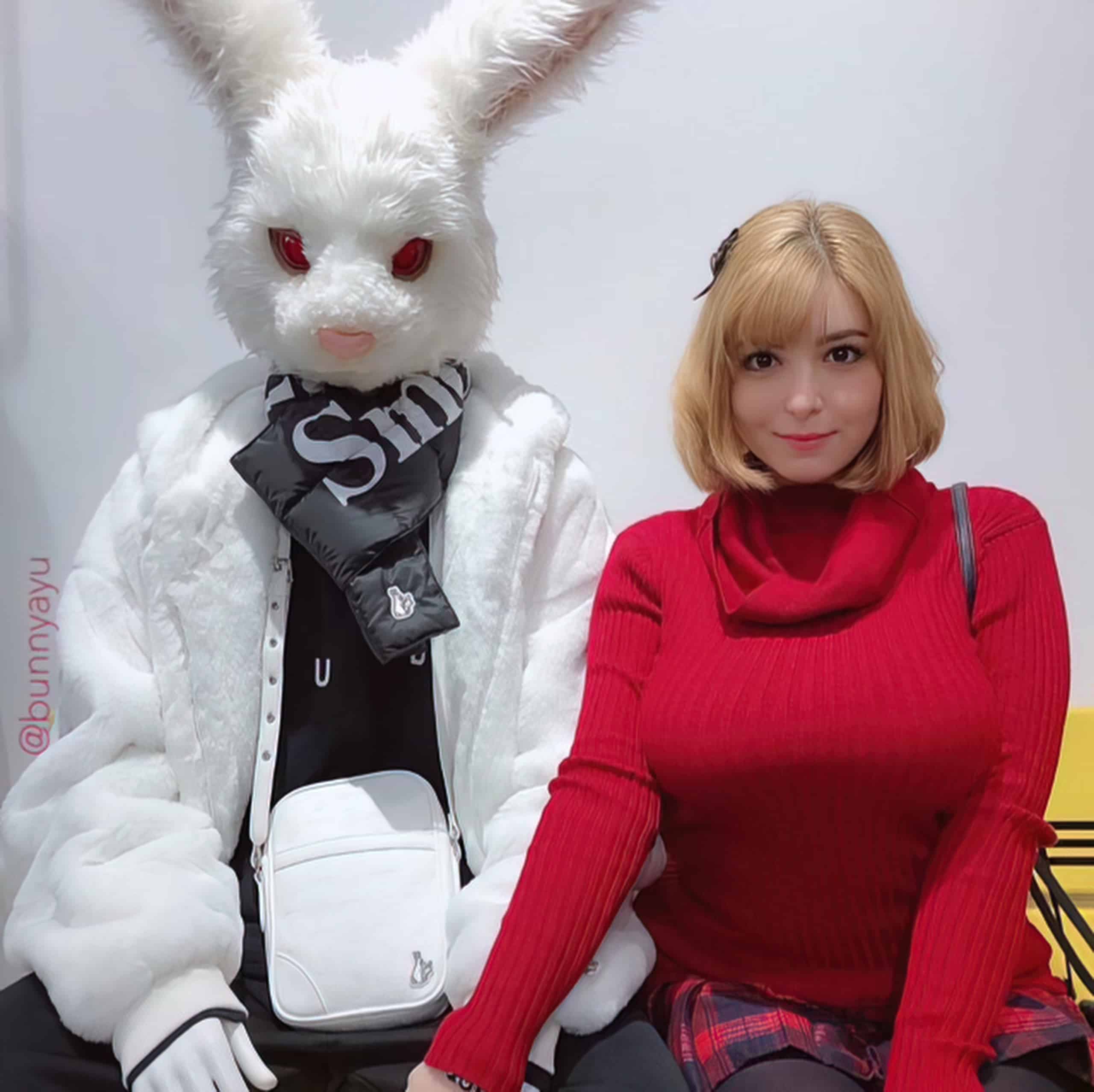 Bunny Ayumi with a rabbit