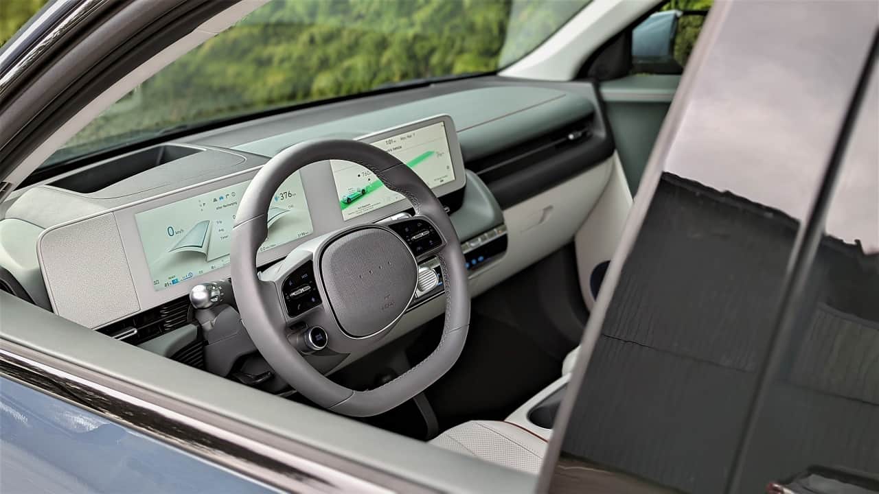 The Most Comprehensive 2022 Hyundai Ioniq 5 Review: Specs, Prices, & Pictures 8 2022 Hyundia Ioniq 5 steering wheel