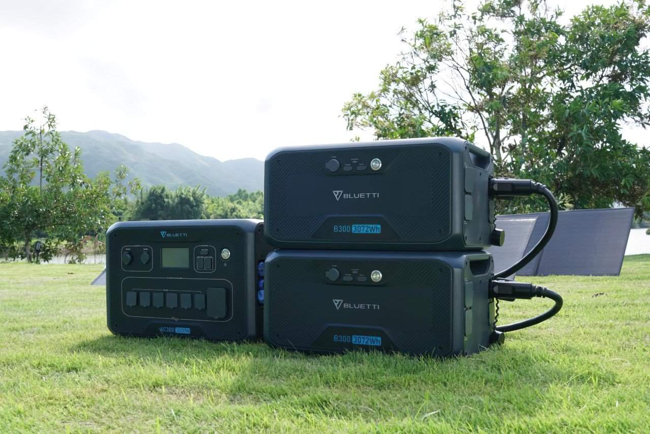 bluetti battery cells on grass