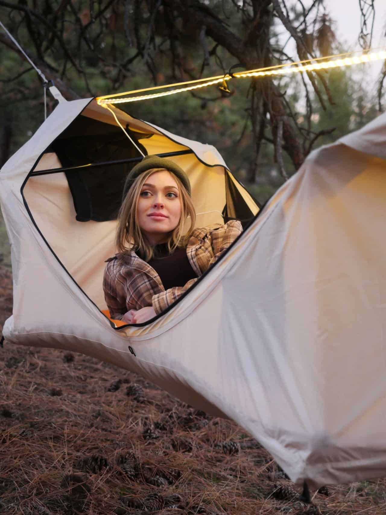smiling woman haven safari tent