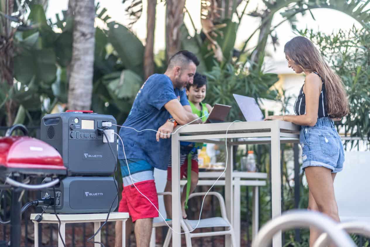 BLUETTI to Offer 2022 Easter Bundle 3 bluetti outside powering computer