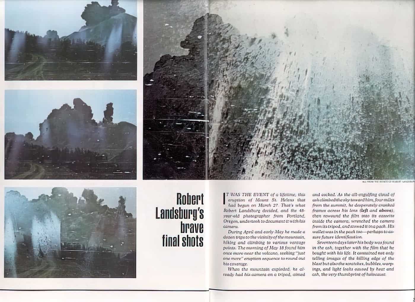 Death Defying Film Robert Landsburgs Last Photos of Mount St. Helens Eruption 01