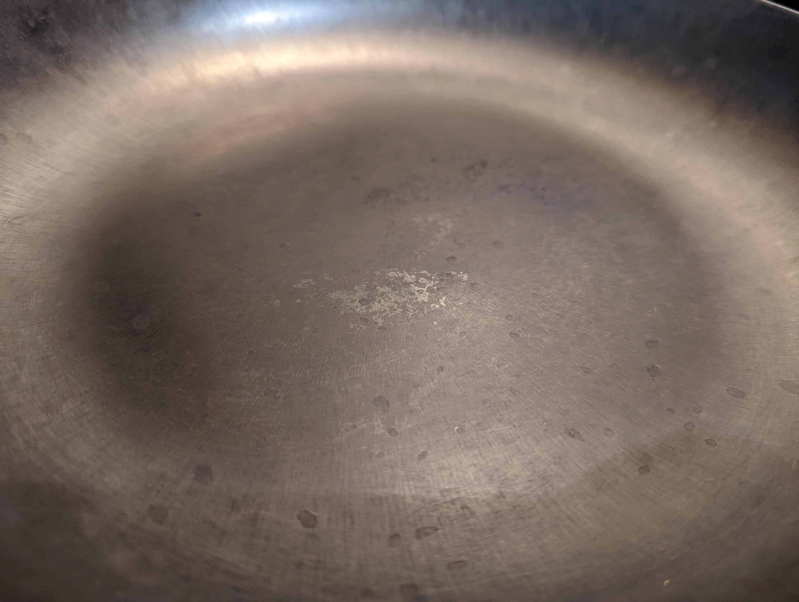 lehmans frying pan surface after 6 months scaled