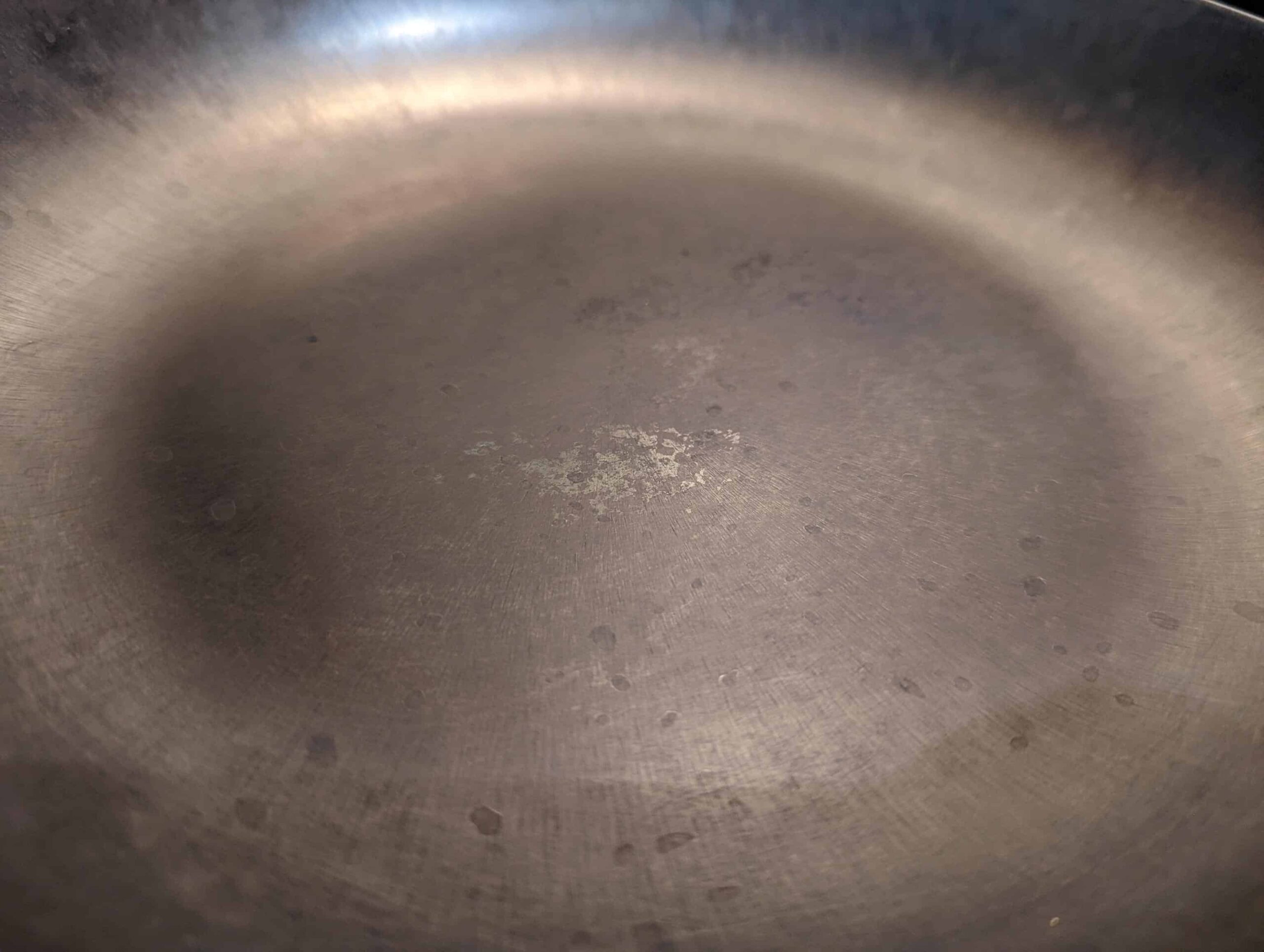 Hard Nitriding Cast Iron Skillets - Why They're Superior in Every Way 4 lehmans frying pan surface after 6 months scaled