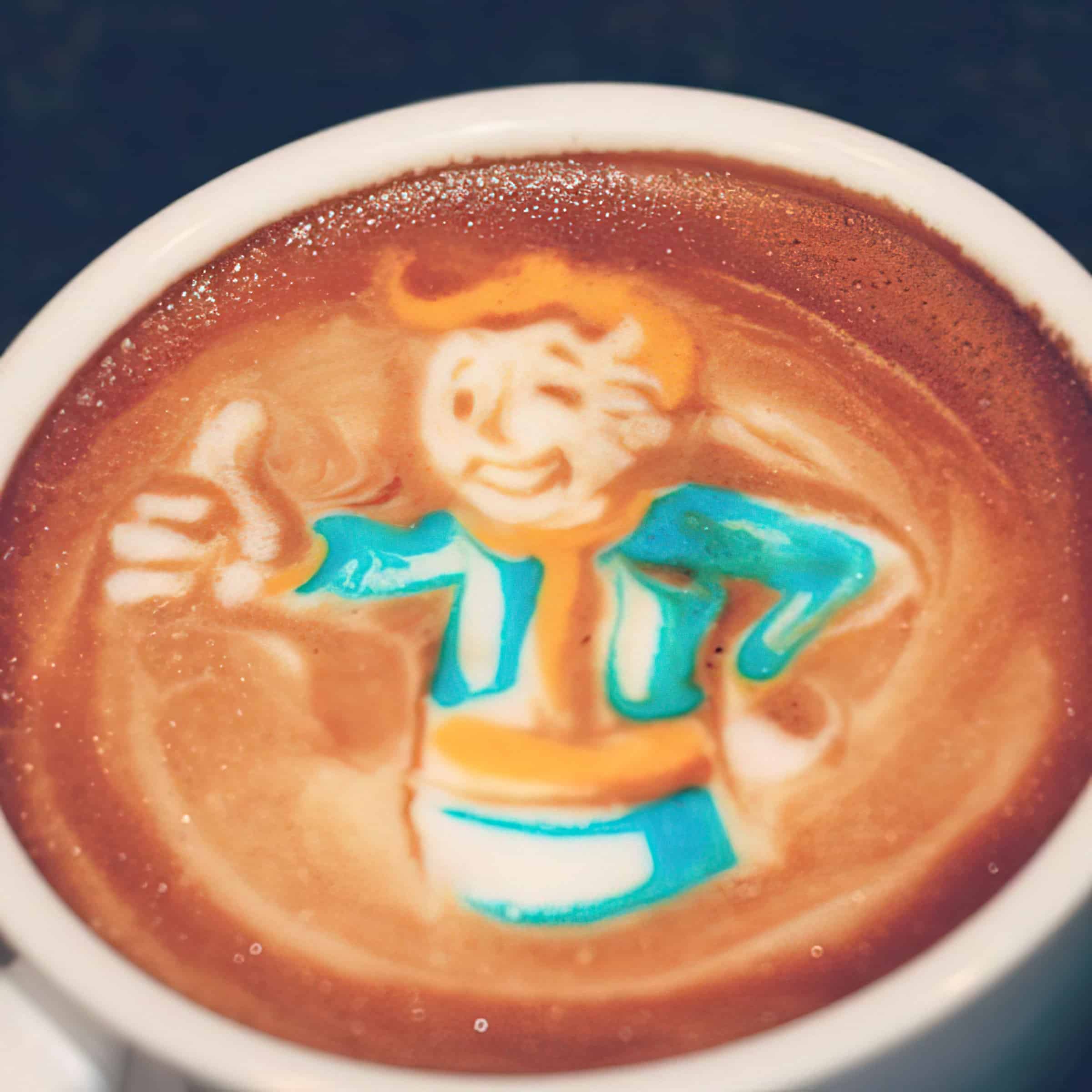 pip boy coffee drawing