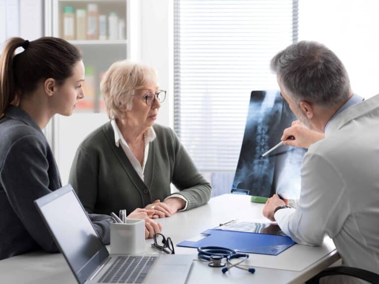 senior doctor xray results
