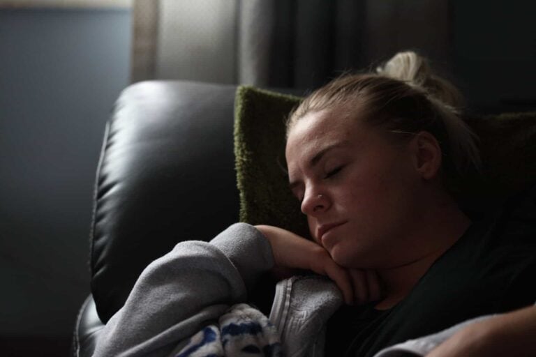 sleeping wife