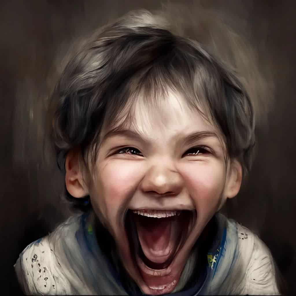 an autistic child screaming and making me miserable
