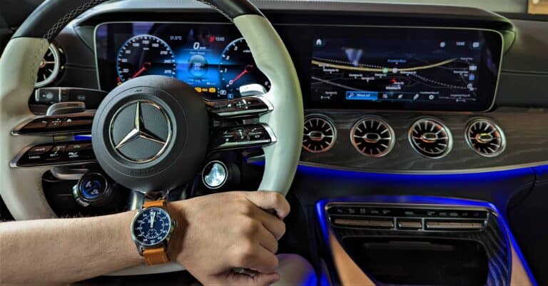 Szanto Heritage Aviator Small Seconds watch wrist shot