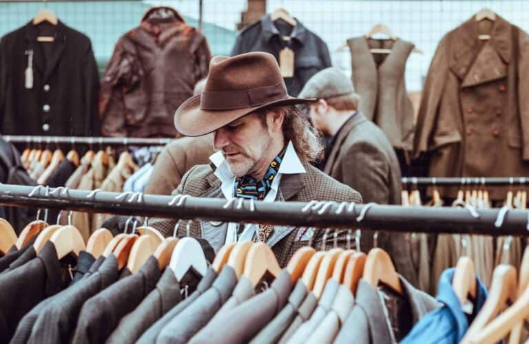 man shopping for clothes
