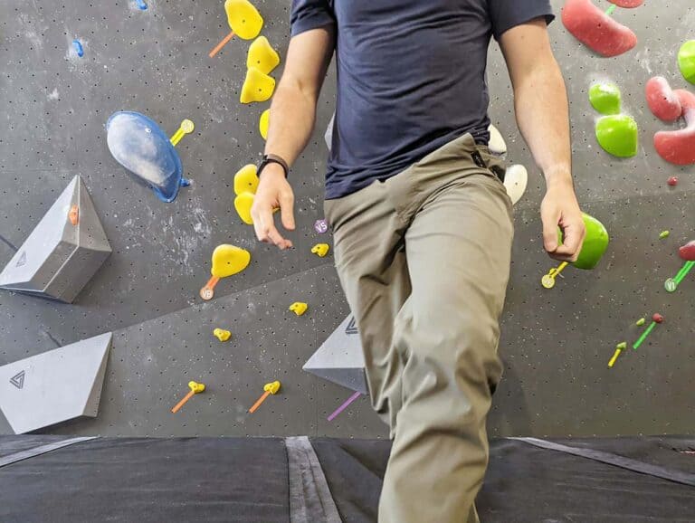 wearing Avid Ultralight L40 bouldering Pants 5