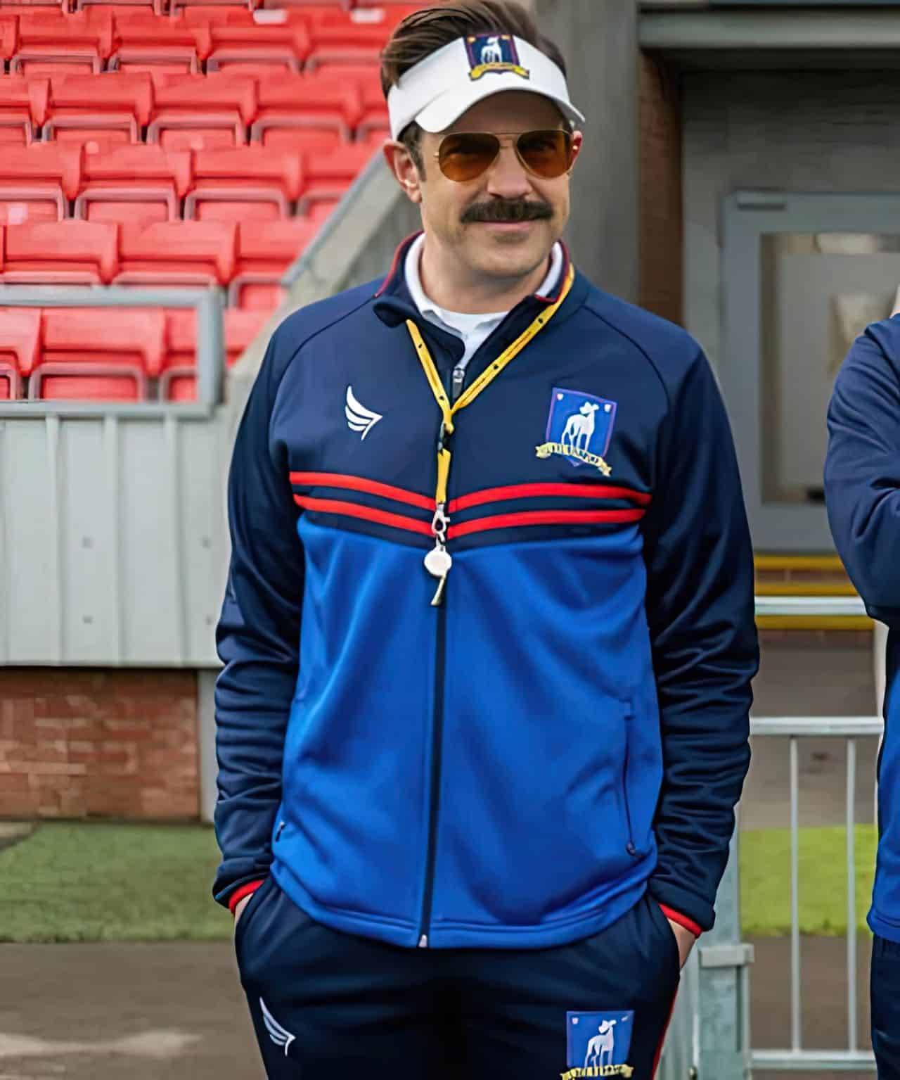 Top 5 Trending Outfit Ideas For Men 3 Ted Lasso Jason Sudeikis Track Jacket