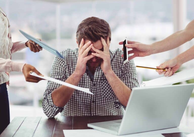 stressed man