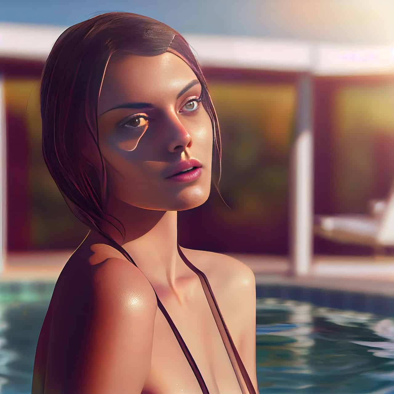What's It Like To Date a Model? 3 beautiful woman in the water at a pool
