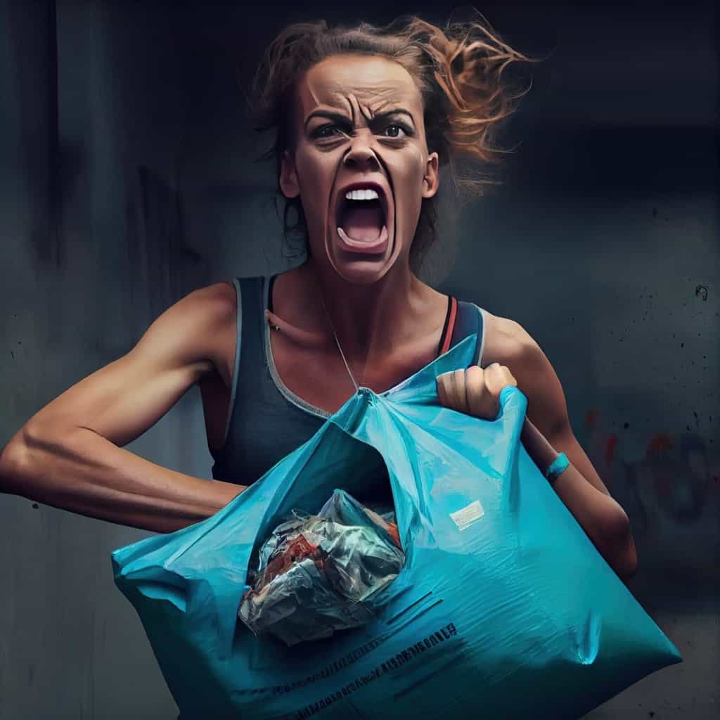 When Love Turns Toxic: The Effects Of A Psycho Wife On Relationships 4 crazy wife holding garbage