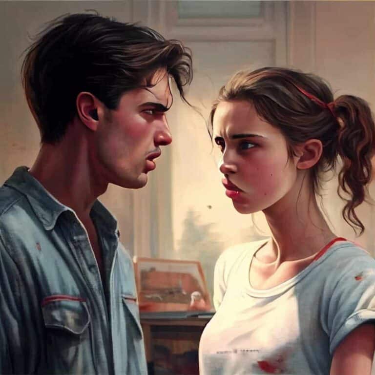 girlfriend and boyfriend arguing
