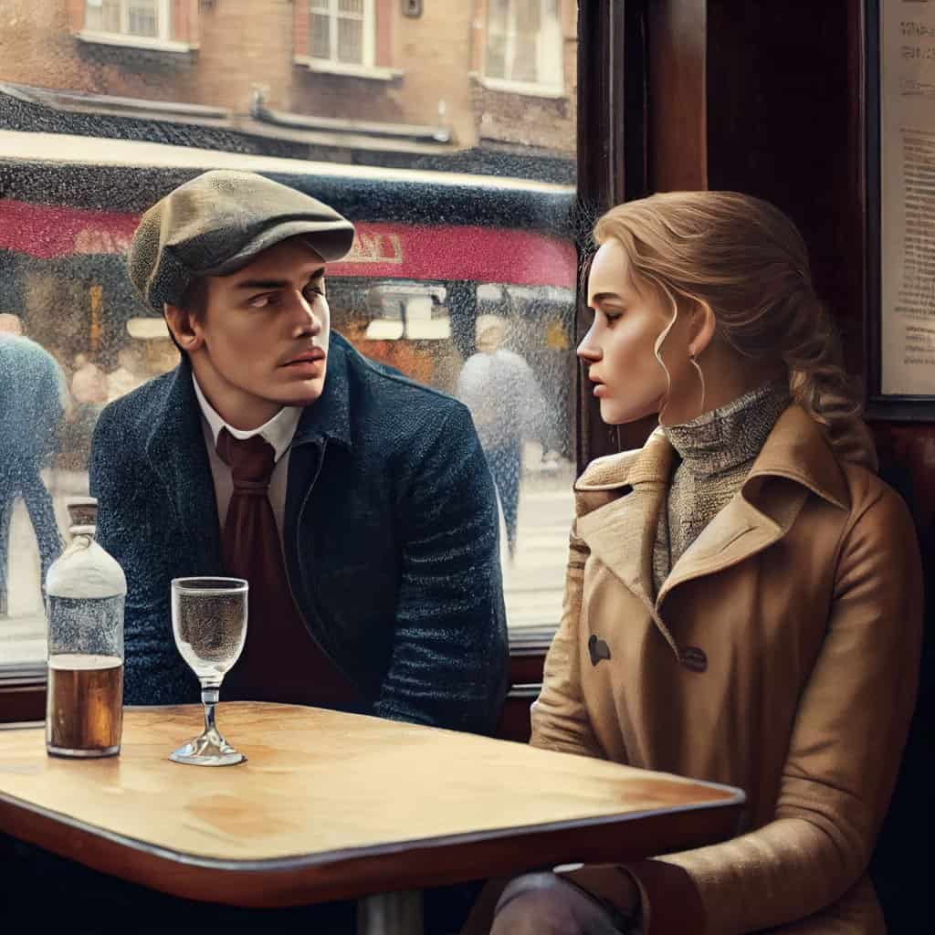 man on a date with a russian woman in london