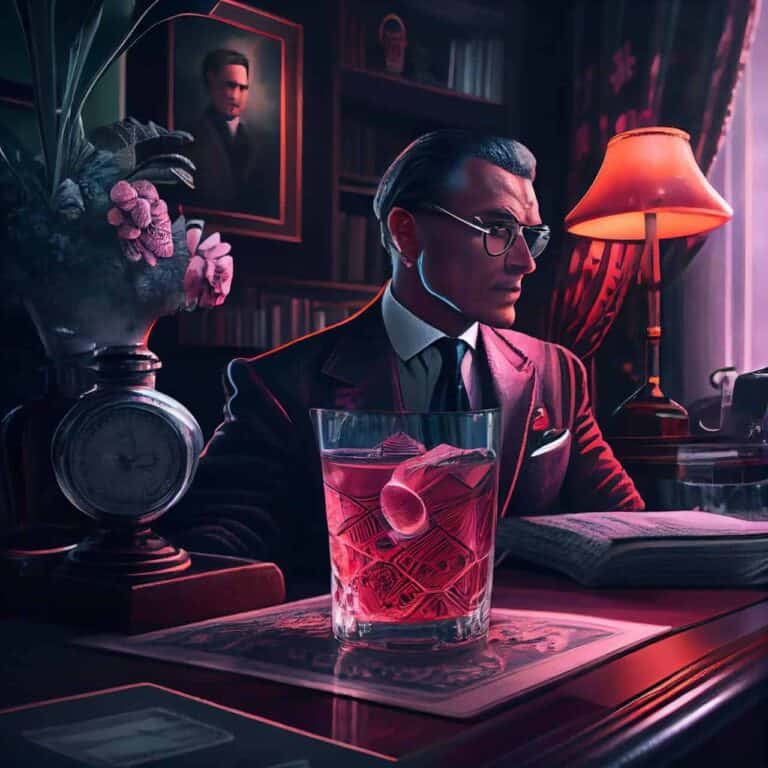 a classy man having a cocktail