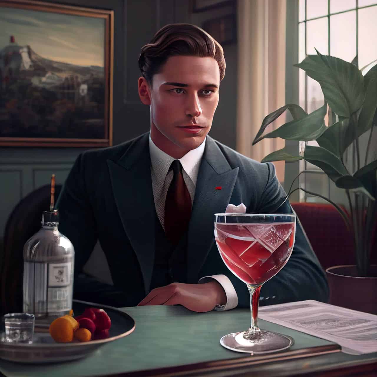 a man having a cocktail