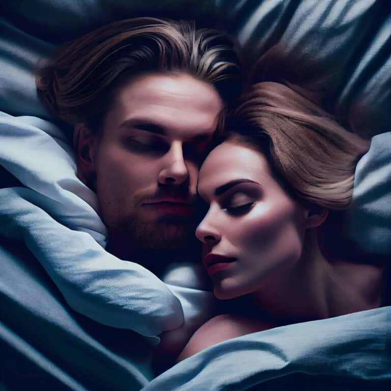 sleeping couple in bed 3