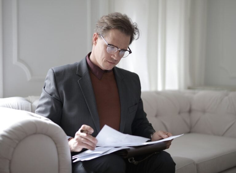 fashionable man with glasses