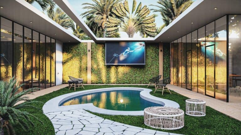 beautiful backyard oasis