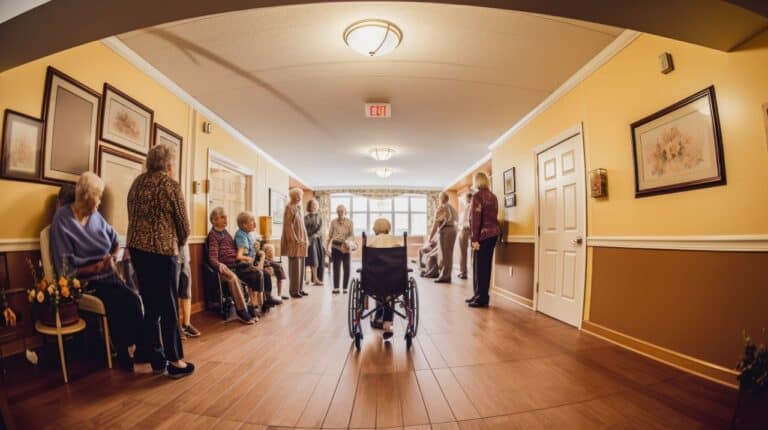 retirement home happy people