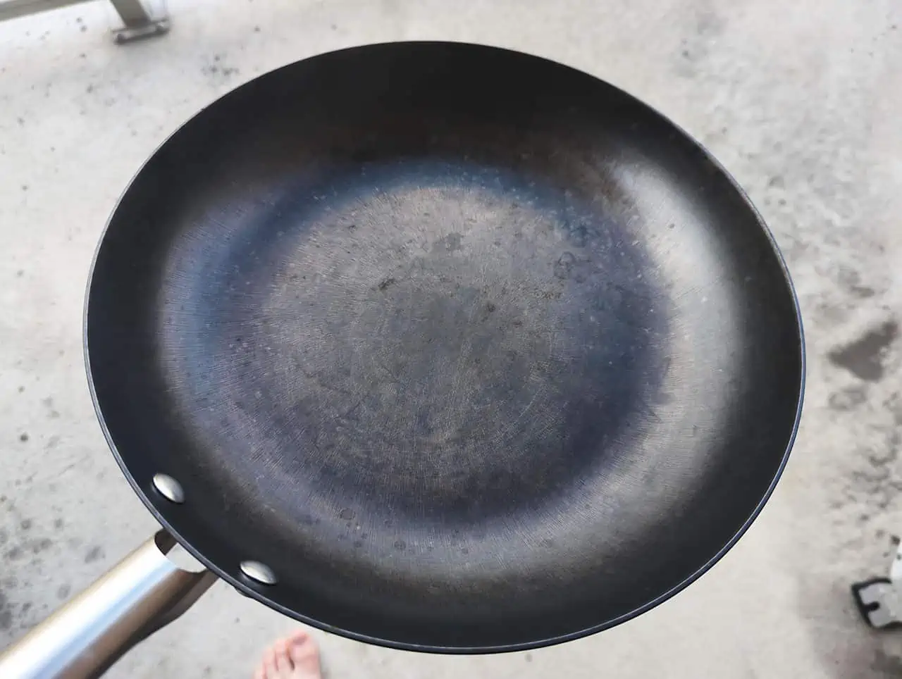 Hard Nitriding Cast Iron Skillets - Why They're Superior in Every Way 5 lehmans frying pan surface after 12 months