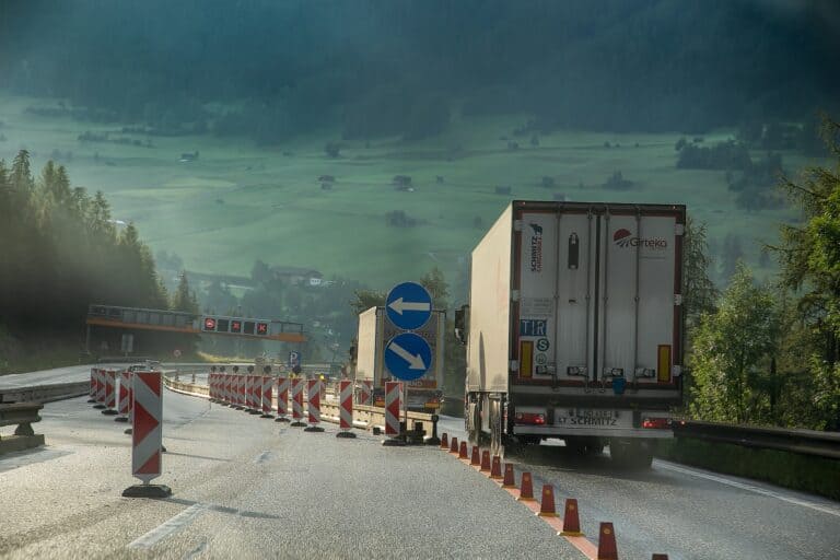 Semi truck on highway