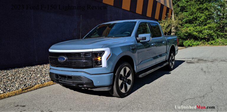 Ford F-150 Lightning in a parking lot