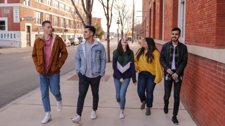 stylish college students boys and girls