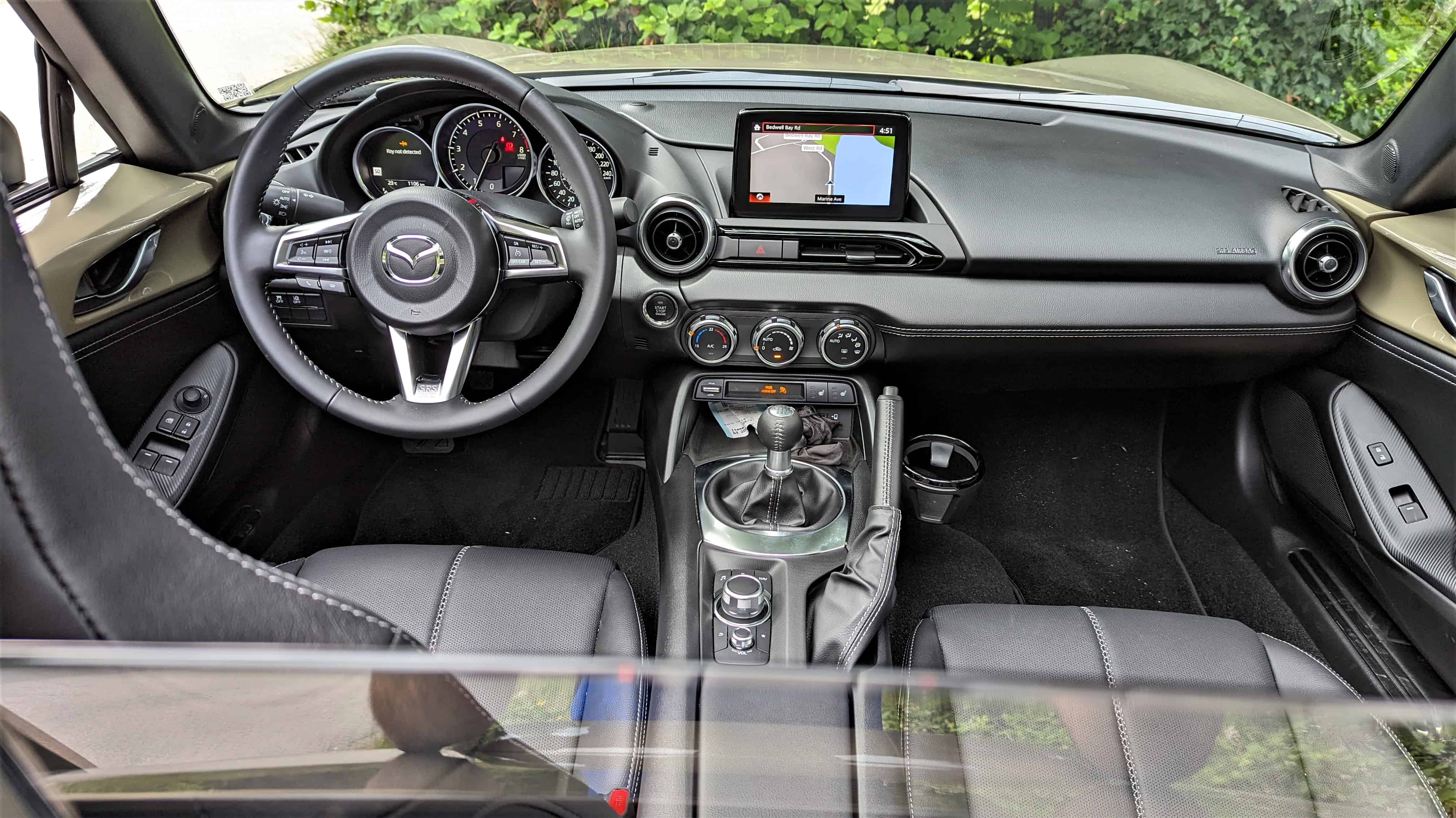 2023 Mazda MX-5 RF GT Review 4 Interior shot of the Mazda mx-5 RF GT