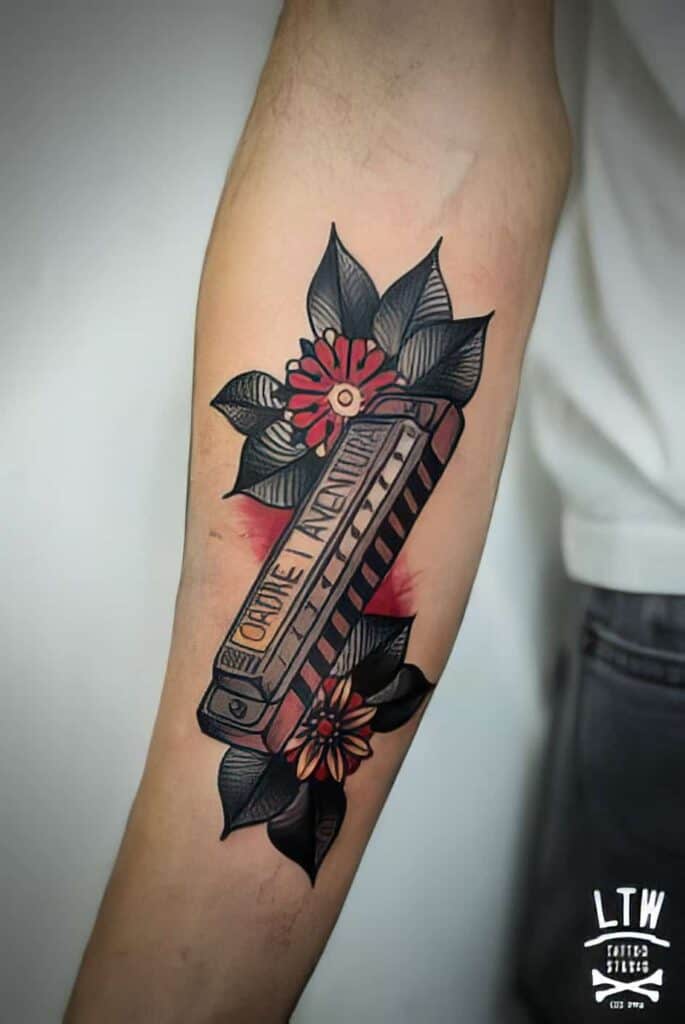 Traditional and Neo Traditional Cover Up Tattoos 51