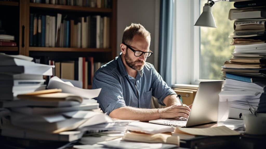 Are Dad Blogs Popular? Exploring the Rise of Dad Bloggers in 2023 10 dad blogger working hard