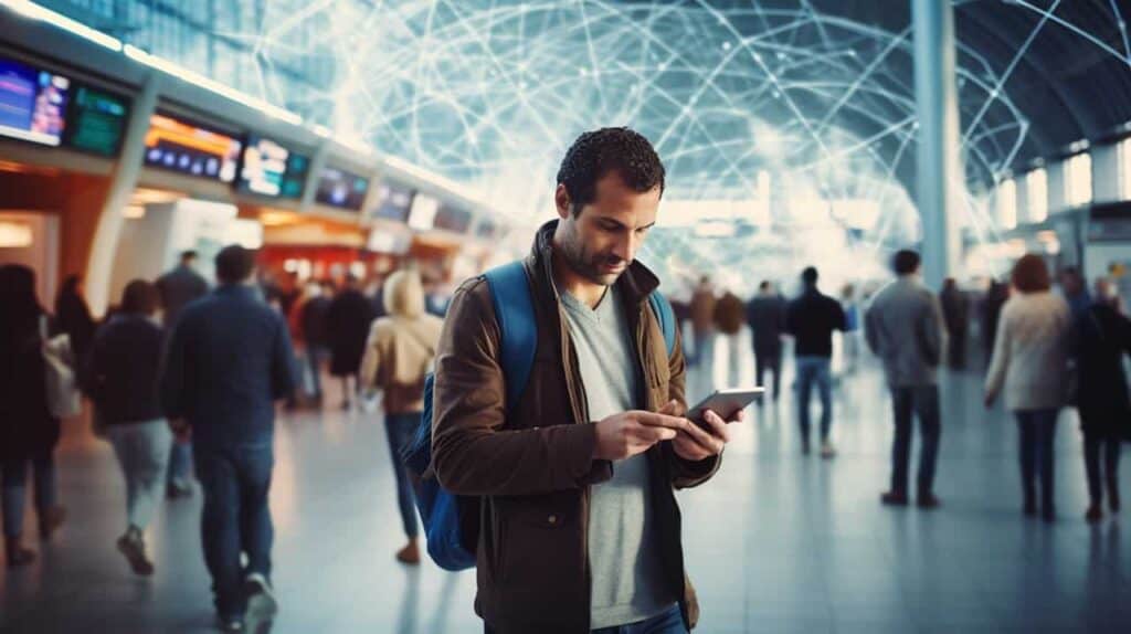 How to Safely Use a VPN When Traveling: The Complete Guide to Protecting Your Data on Public Wi-Fi Networks 13 person using a vpn while travelling 1