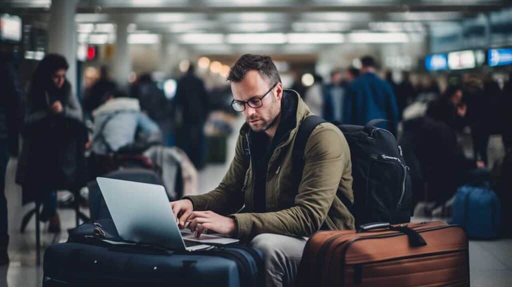 How to Safely Use a VPN When Traveling: The Complete Guide to Protecting Your Data on Public Wi-Fi Networks 12 person using a vpn while travelling 2