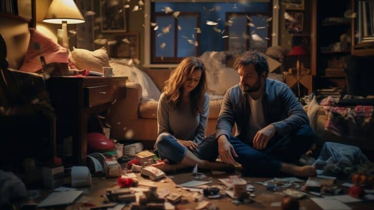 sad couple preparing for divorce