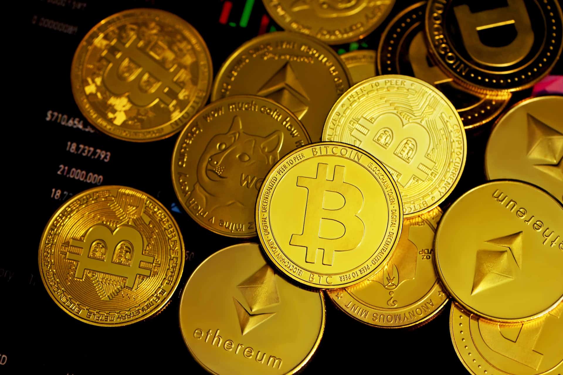 various crypto gold coins