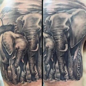 55+ Unique Elephant Tattoo Designs For Men: Symbolism, Styles ...