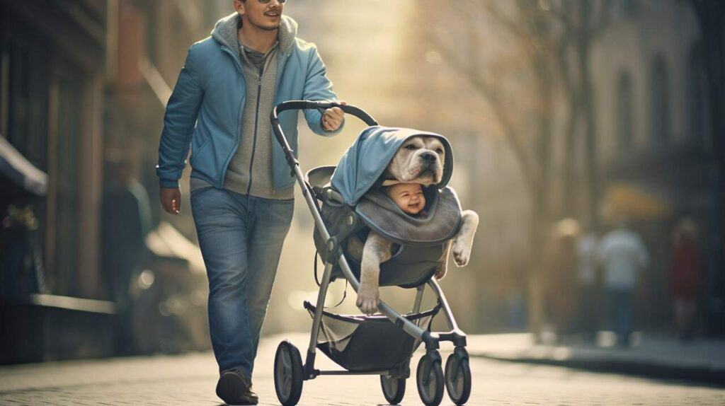 Is the “Fur Baby” Phenomenon Feminizing Men? 2 man with fur baby in buggy
