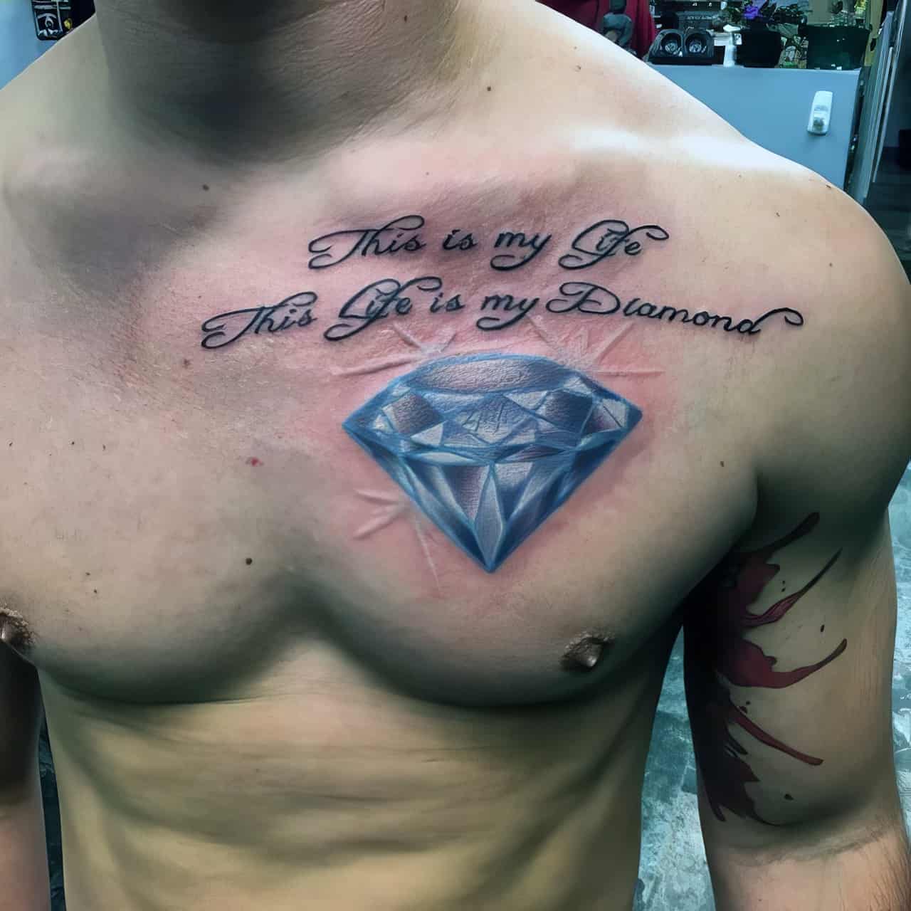 Tattoo uploaded by PK • Insane purple neck diamond! Tattoo by Tyler Malek  #TylerMalek #diamondtattoo #colortattoo #necktattoo #neck #diamond #purple  • Tattoodo