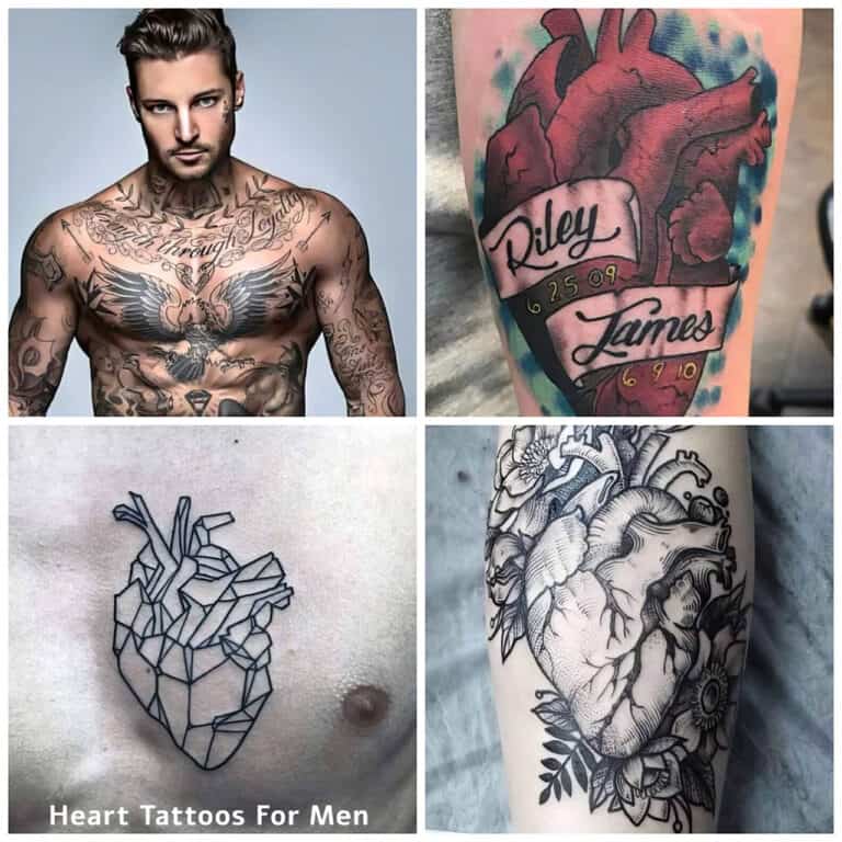 mens heart tattoos with meaning