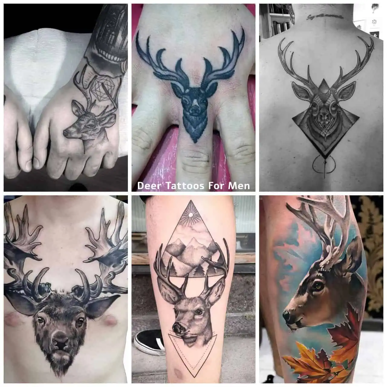 doe deer tattoos for men