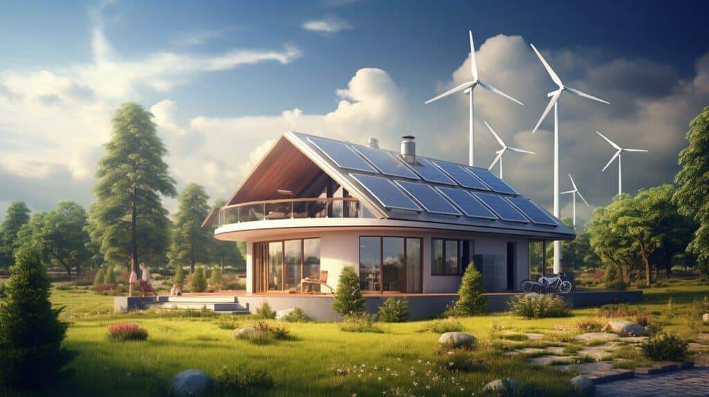 How to Save Money With Renewable Energy at Home 3 hormesis Show a house with a wind turbine in the backyard solar e6d3a454 2d9b 4b5b 96a6 ba7887c16640
