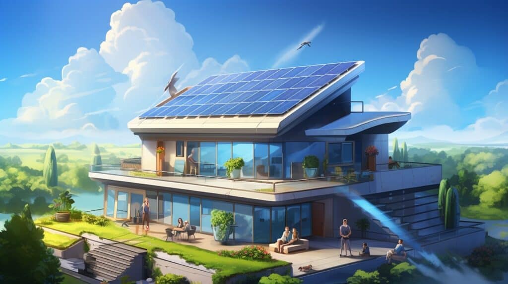 How to Save Money With Renewable Energy at Home 4 hormesis Show a residential rooftop with sleek solar panels a b 09b64618 001f 41f8 a62e 7be6944a32a0