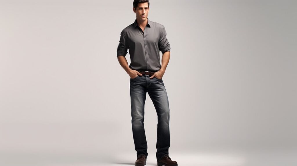 How to Buy Men's Jeans Online: A Guide to Finding the Perfect Fit 4 man wearing denim jeans