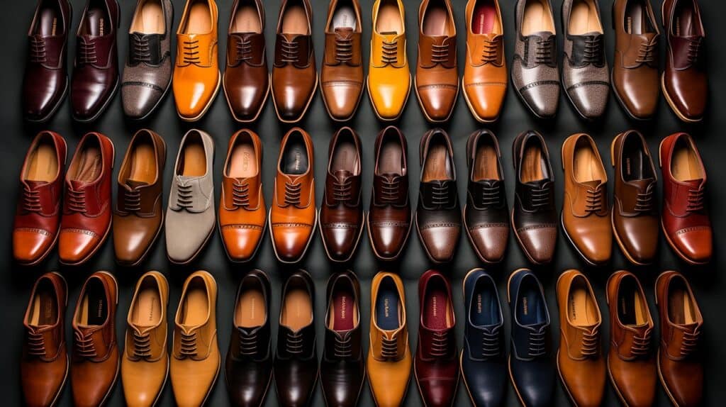 The Essential Guide to Buying the Perfect Pair of Shoes for Men 7 the perfect shoes in a rack 1